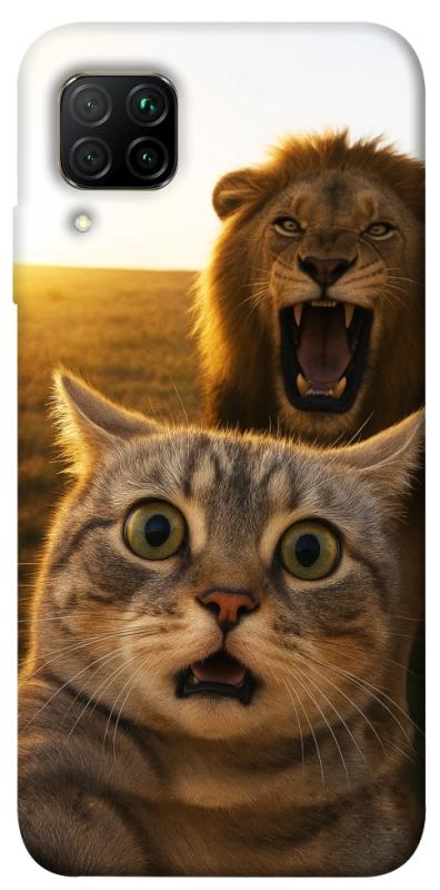 Чехол itsPrint Shocked cat and lion для Huawei P40 Lite, животные, купить оптом с доставкой