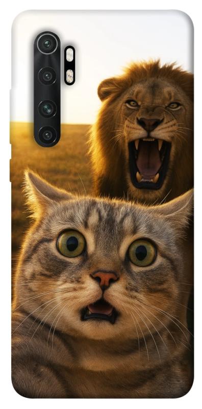 Чехол itsPrint Shocked cat and lion для Xiaomi Mi Note 10 Lite, животные, купить оптом с доставкой