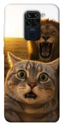 Чехол itsPrint Shocked cat and lion для Xiaomi Redmi Note 9 / Redmi 10X