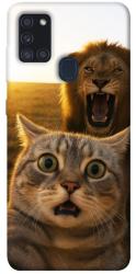Чехол itsPrint Shocked cat and lion для Samsung Galaxy A21s