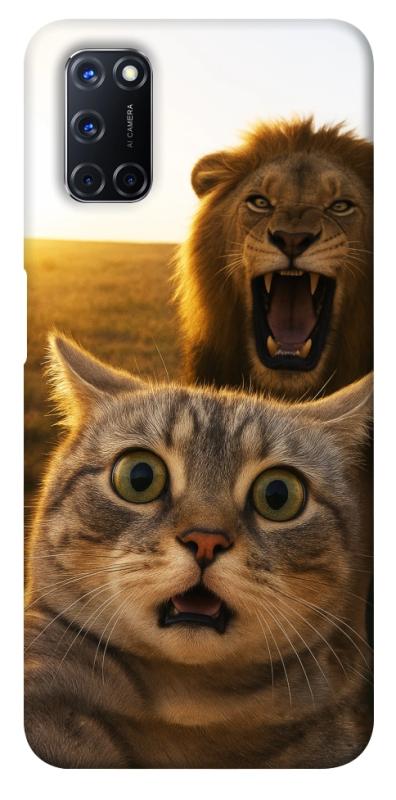 Чехол itsPrint Shocked cat and lion для Oppo A52 / A72 / A92, животные, купить оптом с доставкой