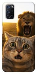 Чехол itsPrint Shocked cat and lion для Oppo A52 / A72 / A92
