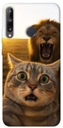 Чохол itsPrint Shocked cat and lion для Huawei P40 Lite E / Y7p (2020)