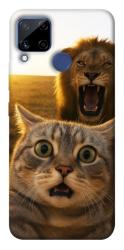 Чехол itsPrint Shocked cat and lion для Realme C15