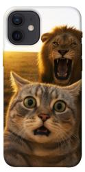 Чехол itsPrint Shocked cat and lion для Apple iPhone 12 Pro (6.1")