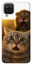 Чохол itsPrint Shocked cat and lion для Samsung Galaxy A12