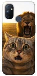 Чохол itsPrint Shocked cat and lion для OnePlus Nord N100