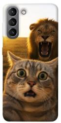 Чохол itsPrint Shocked cat and lion для Samsung Galaxy S21