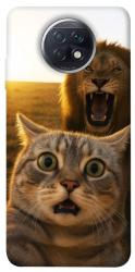 Чохол itsPrint Shocked cat and lion для Xiaomi Redmi Note 9 5G / Note 9T