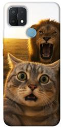 Чехол itsPrint Shocked cat and lion для Oppo A15s / A15