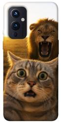 Чохол itsPrint Shocked cat and lion для OnePlus 9