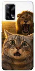 Чехол itsPrint Shocked cat and lion для Oppo A74 4G