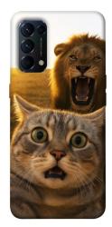 Чехол itsPrint Shocked cat and lion для Oppo Reno 5 4G
