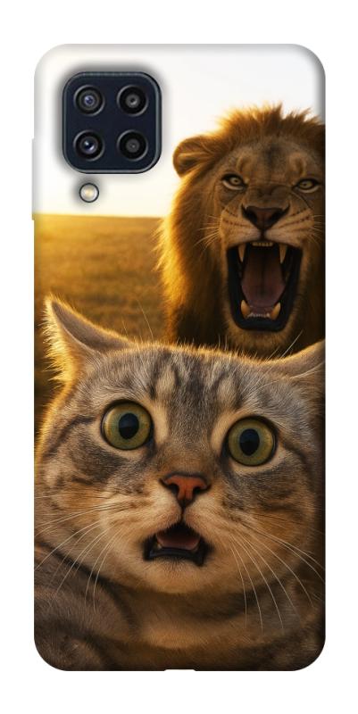 Чехол itsPrint Shocked cat and lion для Samsung Galaxy M32, животные, купить оптом с доставкой