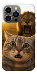 Чохол itsPrint Shocked cat and lion для Apple iPhone 13 Pro (6.1")