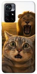 Чохол itsPrint Shocked cat and lion для Xiaomi Poco M4 Pro 5G