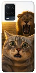 Чехол itsPrint Shocked cat and lion для Oppo A16s / A16