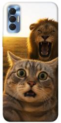 Чехол itsPrint Shocked cat and lion для TECNO Spark 8P