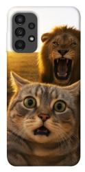 Чохол itsPrint Shocked cat and lion для Samsung Galaxy A13 4G