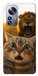 Чохол itsPrint Shocked cat and lion для Xiaomi 12 / 12X