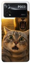 Чохол itsPrint Shocked cat and lion для Xiaomi Poco X4 Pro 5G