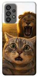 Чохол itsPrint Shocked cat and lion для Samsung Galaxy A73 5G