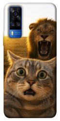 Чохол itsPrint Shocked cat and lion для Vivo Y51a