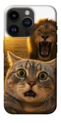 Чохол itsPrint Shocked cat and lion для Apple iPhone 14 Pro (6.1")