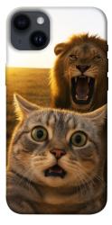 Чохол itsPrint Shocked cat and lion для Apple iPhone 14 Plus (6.7")