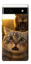Чехол itsPrint Shocked cat and lion для Google Pixel 6a