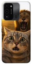 Чехол itsPrint Shocked cat and lion для TECNO Spark 8C