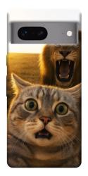 Чехол itsPrint Shocked cat and lion для Google Pixel 7