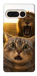 Чехол itsPrint Shocked cat and lion для Google Pixel 7 Pro