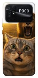 Чохол itsPrint Shocked cat and lion для Xiaomi Poco C40