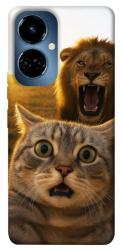 Чехол itsPrint Shocked cat and lion для TECNO Camon 19 (CI6n) / 19 Pro (CI8n)