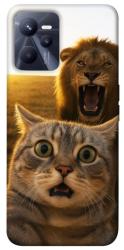 Чехол itsPrint Shocked cat and lion для Realme C35