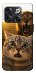 Чехол itsPrint Shocked cat and lion для OnePlus 10T
