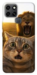 Чехол itsPrint Shocked cat and lion для Infinix Smart 6