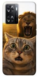 Чехол itsPrint Shocked cat and lion для Oppo A57s