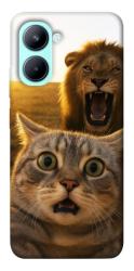 Чехол itsPrint Shocked cat and lion для Realme C33
