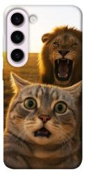 Чехол itsPrint Shocked cat and lion для Samsung Galaxy S23+