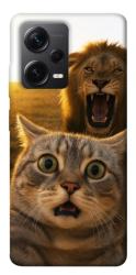 Чехол itsPrint Shocked cat and lion для Xiaomi Redmi Note 12 Pro+ 5G