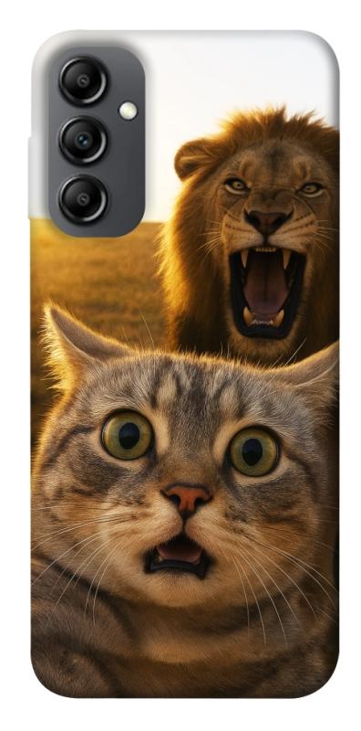 Чехол itsPrint Shocked cat and lion для Samsung Galaxy A14 4G/5G, животные, купить оптом с доставкой