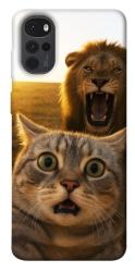 Чехол itsPrint Shocked cat and lion для Motorola Moto G22