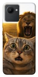 Чехол itsPrint Shocked cat and lion для Realme C30s