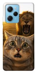 Чехол itsPrint Shocked cat and lion для Xiaomi Poco X5 Pro 5G
