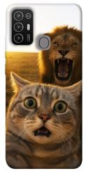 Чехол itsPrint Shocked cat and lion для ZTE Blade A52
