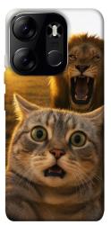Чехол itsPrint Shocked cat and lion для Tecno Spark Go 2023