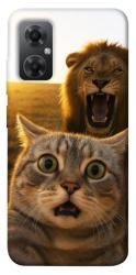 Чехол itsPrint Shocked cat and lion для Xiaomi Redmi Note 11R