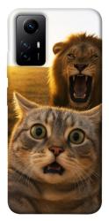 Чехол itsPrint Shocked cat and lion для Xiaomi Redmi Note 12S